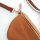 Bauchtasche Leder mit Lederriemen - cognac braun -gold Schnallen-Made in Italy